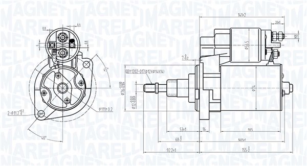 MAGNETI MARELLI Starter 063720601010 for VW