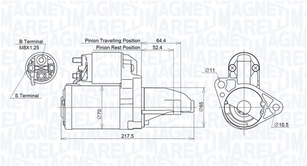 MAGNETI MARELLI Starter 063721452010 for MERCEDES-BENZ SMART MITSUBISHI