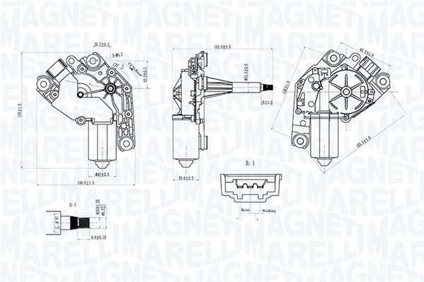 MAGNETI MARELLI Viskermotor 064075500010 bag for MERCEDES-BENZ