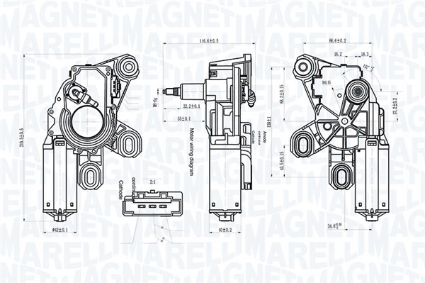 MAGNETI MARELLI Viskermotor 064071700010 bag for MERCEDES-BENZ