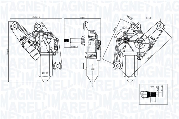 MAGNETI MARELLI Viskermotor 064075600010 bag for MERCEDES-BENZ