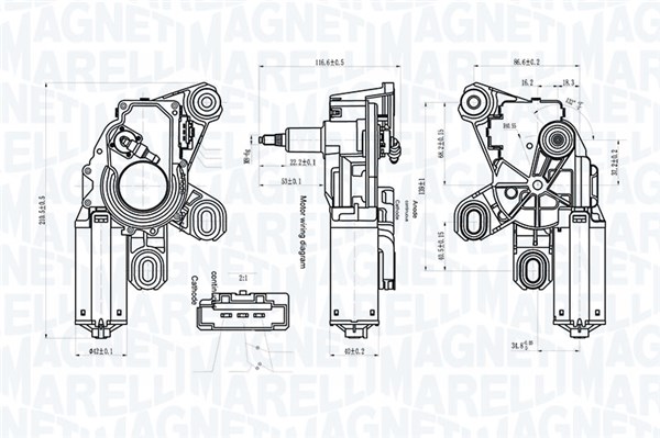 MAGNETI MARELLI Viskermotor 064071800010 bag for MERCEDES-BENZ