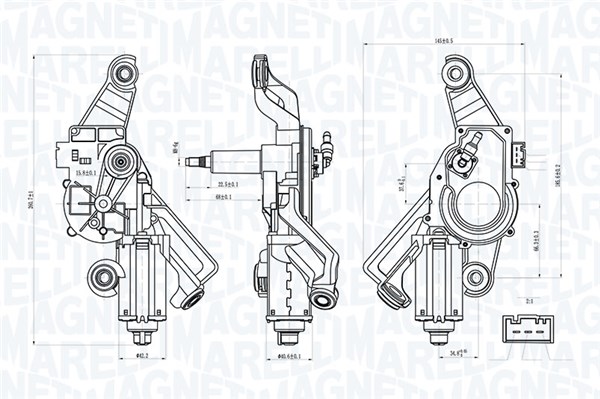 MAGNETI MARELLI Viskermotor 064072100010 bag for BMW