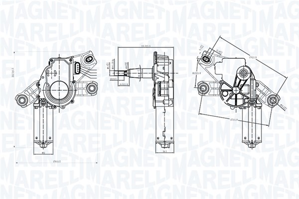 MAGNETI MARELLI Viskermotor 064072400010 bag for VW