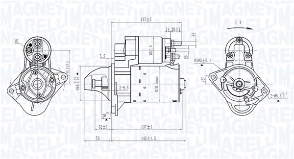 MAGNETI MARELLI Starter 063725395010 for OPEL