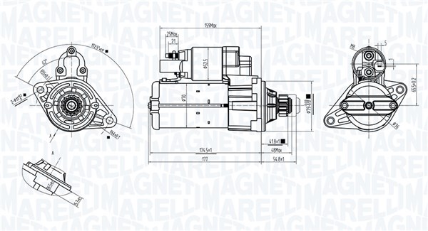 MAGNETI MARELLI Starter 063725561010 for AUDI VW