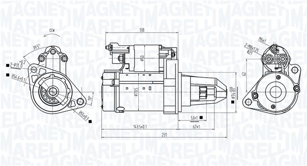 MAGNETI MARELLI Starter 063725589010 for MERCEDES-BENZ