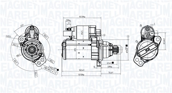 MAGNETI MARELLI Starter 063725696010 for VW