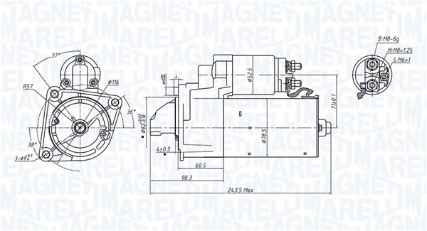 MAGNETI MARELLI Starter 063725717010 for FIAT