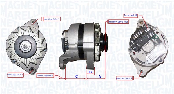 MAGNETI MARELLI Generator 063730822010 for FIAT