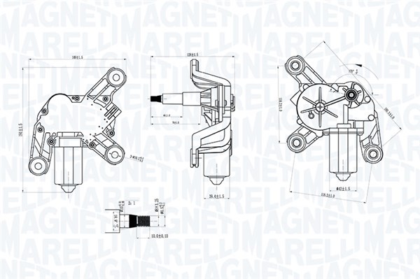 MAGNETI MARELLI Viskermotor 064070700010 bag for OPEL CITROËN/PEUGEOT