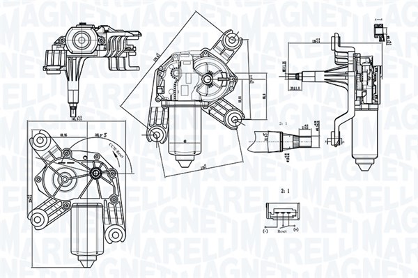 MAGNETI MARELLI Viskermotor 064070800010 bag for OPEL