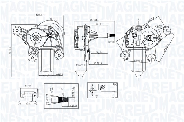 MAGNETI MARELLI Viskermotor 064071200010 bag for FIAT