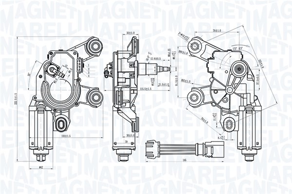 MAGNETI MARELLI Viskermotor 064073100010 bag for VAG