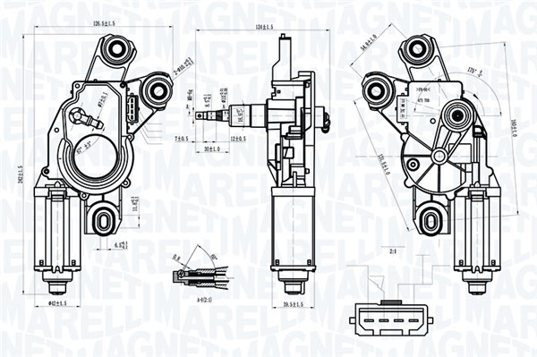 MAGNETI MARELLI Viskermotor 064073600010 bag for VAG VW