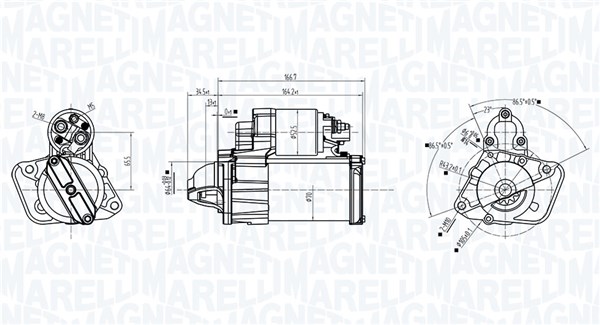 MAGNETI MARELLI Starter 063726375010 for MERCEDES-BENZ NISSAN RENAULT