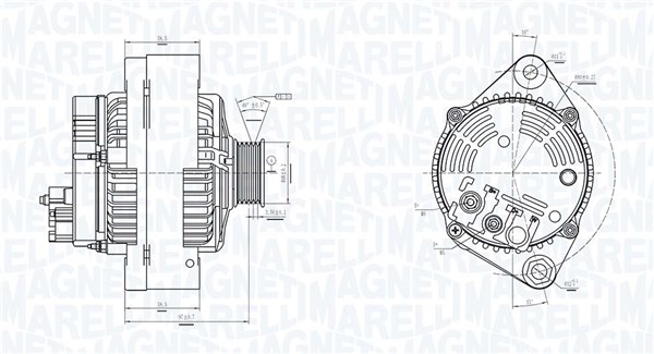 MAGNETI MARELLI Generator 063731318010 for MG ROVER