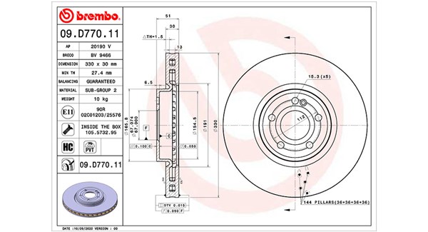 MAGNETI MARELLI Bremseskive 360406174901 ventileret 330mm 30mm for MERCEDES-BENZ MERCEDES-BENZ (BBDC)