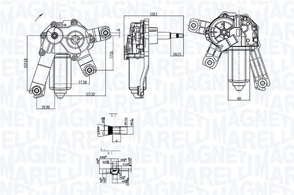 MAGNETI MARELLI Viskermotor 064073700010 bag for FIAT CITROËN/PEUGEOT