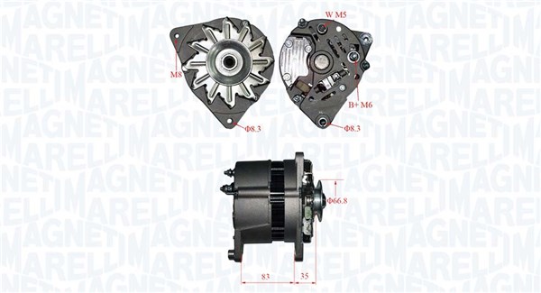 MAGNETI MARELLI Generator 063730305010 for FORD SKODA