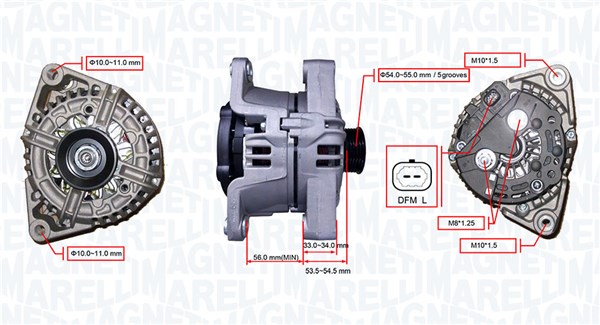 MAGNETI MARELLI Generator 063732046010 for OPEL