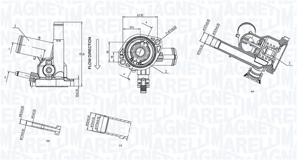 MAGNETI MARELLI Termostat, kølemiddel 352317005100 for TOYOTA