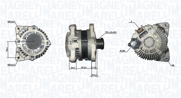 MAGNETI MARELLI Generator 063732186010 for OPEL GENERAL MOTORS MITSUBISHI NISSAN RENAULT