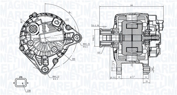MAGNETI MARELLI Generator 063735356010 for RENAULT