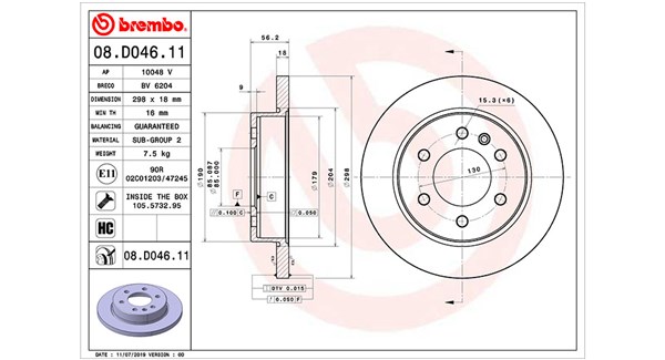 MAGNETI MARELLI Bremseskive 360406165401 fuld 298mm 18mm for MERCEDES-BENZ