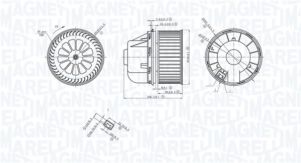 MAGNETI MARELLI Kabineblæser 069412729010 for FORD