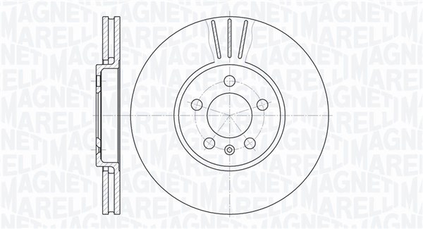 MAGNETI MARELLI Bremseskive 361302040222 288mm 25mm for AUDI VW SKODA (SVW) VW (FAW) VW (SVW)