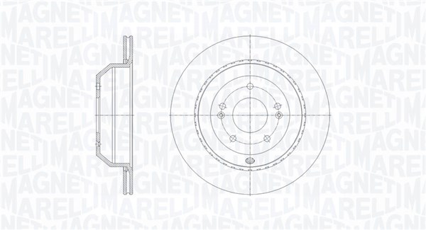 MAGNETI MARELLI Bremseskive 361302040826 315mm 18mm for KIA