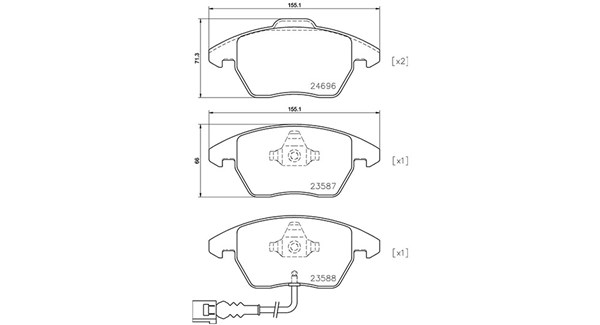 MAGNETI MARELLI Bremseklodser 363700585146 for VW (FAW) VW AUDI SEAT SKODA (SVW)