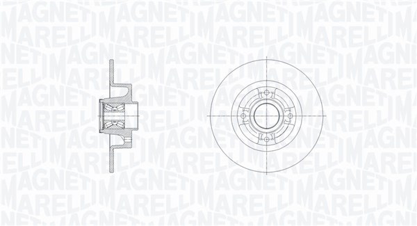 MAGNETI MARELLI Bremseskive 361302040816 240mm 8mm for RENAULT