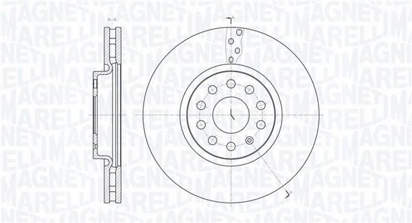 MAGNETI MARELLI Bremseskive 361302040770 314mm 30mm for VW AUDI SKODA (SVW) VW (FAW)