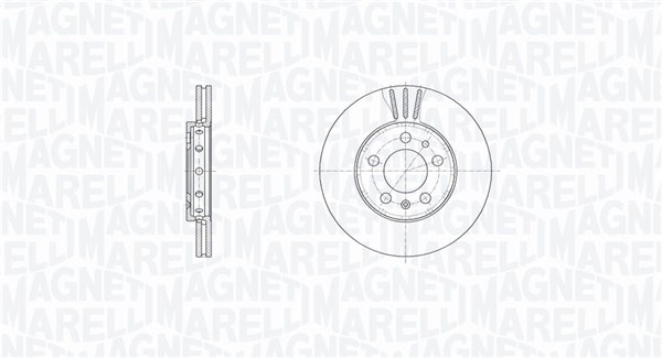 MAGNETI MARELLI Bremseskive 361302040220 256mm 22mm for BRILLIANCE VW VW (FAW) AUDI SKODA (SVW)