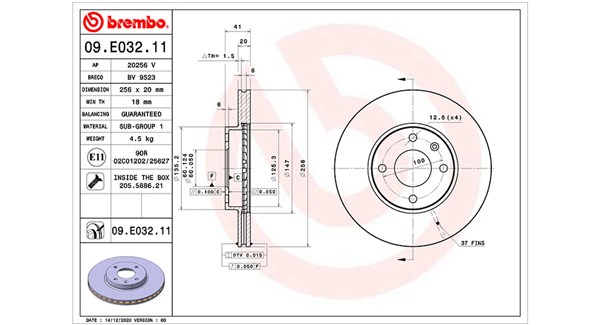 MAGNETI MARELLI Bremseskive 360406172601 256mm 20mm for OPEL VAUXHALL