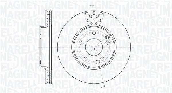 MAGNETI MARELLI Bremseskive 361302040194 288mm 25mm for MERCEDES-BENZ