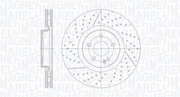 MAGNETI MARELLI Bremseskive 361302040810 350mm 32mm for MERCEDES-BENZ