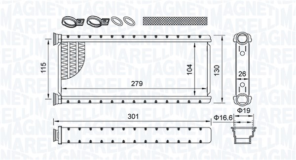 MAGNETI MARELLI Varmeelement, kabinevarme 350218514000 for CITROËN/PEUGEOT DS