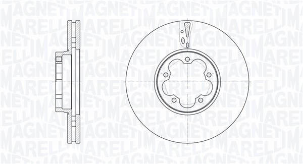 MAGNETI MARELLI Bremseskive 361302040663 308mm 31mm for FORD