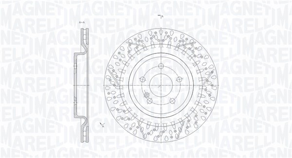 MAGNETI MARELLI Bremseskive 361302040672 330mm 22mm for MERCEDES-BENZ