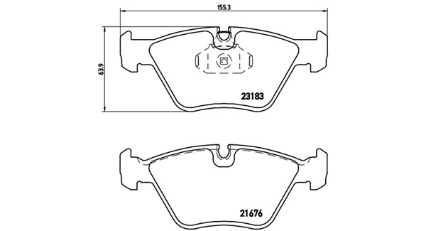 MAGNETI MARELLI Bremseklodser 363700506043 for BMW ROVER