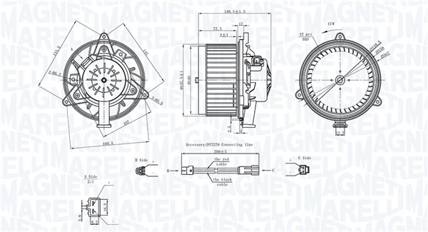MAGNETI MARELLI Kabineblæser 069412742010 for OPEL