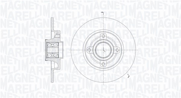 MAGNETI MARELLI Bremseskive 361302040821 249mm 9mm for PEUGEOT CITROËN