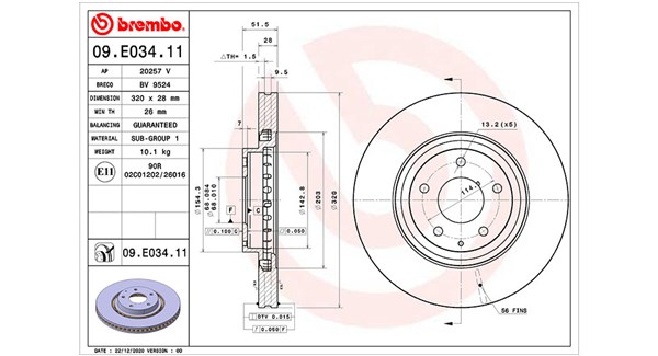 MAGNETI MARELLI Bremseskive 360406172701 ventileret 320mm 28mm for MAZDA