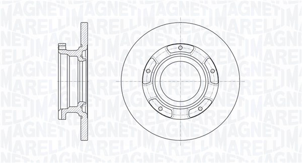 MAGNETI MARELLI Bremseskive 361302040655 280mm 16mm for FORD