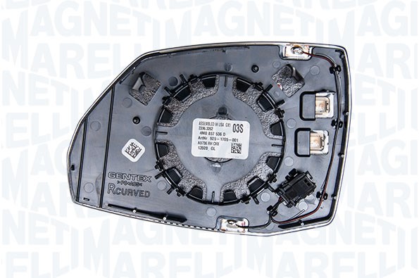 MAGNETI MARELLI Spejlglas, udvendig spejl 182201545600 højre for AUDI