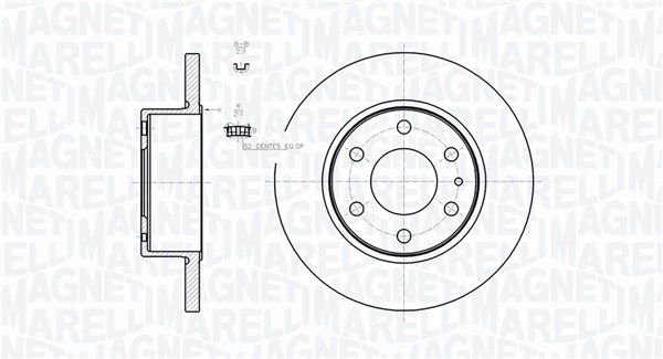 MAGNETI MARELLI Bremseskive 361302040728 296mm 16mm for IVECO