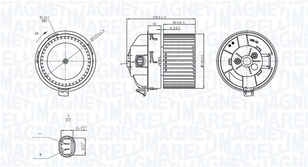 MAGNETI MARELLI Kabineblæser 069412751010 for CITROËN/PEUGEOT